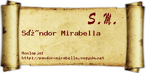 Sándor Mirabella névjegykártya